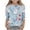 Multicolor-5, variant on CYRBOKO Easter T-shirts for Girls, Casual Crewneck 3/4 Sleeve Holiday Kids Tops Multicolor Size 9-10 T