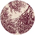 thumbnail image 1 of Safavieh Bella Collection BEL115A Handmade Beige and Purple Premium Wool Round Area Rug (5' Diameter), 1 of 3