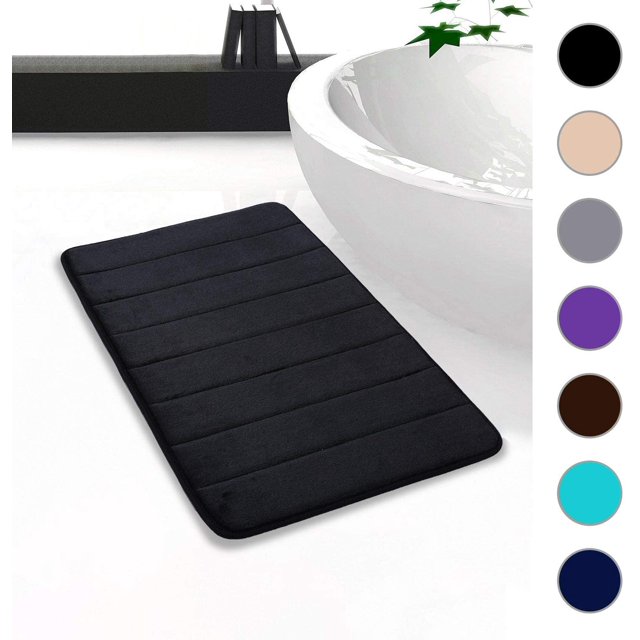 Memory Foam Bathroom Bath Rugs Absorbent Non-Slip Bath Rugs Washable Bath Mat - 40 X 60 Cm