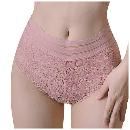 

Yclkvgw High Rise Underwear Women Women s Lace Mid-Waist Transparent Sexy Hollow Mesh Cotton Underpants Cotton Lace Thong Plus Size Panties