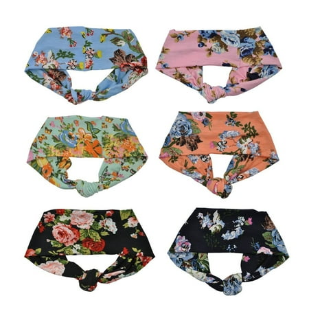 - Lady Up Vintage Flower Headwraps Hairbands Bows Women Headbands for Fashion or Sport,6-Pack