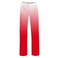 thumbnail image 4 of SGFCWSX Girls Casual Pants Straight Leg High Elastic Waist Trousers for Kids Soft Gradient Pant Red Size 5 Years, 4 of 8