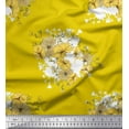 thumbnail image 1 of Soimoi Modal Satin Fabric Leaves & Wild Flower Floral Print Fabric by Yard 42 Inch Wide, 1 of 3
