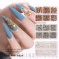 thumbnail image 3 of Graflsoa Flat Bottom Mixed Color AB Nail Rhinestones for DIY Nail Art, 10# Iridescent Gold, 900-1000pcs, Lightweight & Durable, Perfect for Crafts & Decorations, 3 of 6
