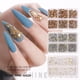 thumbnail image 3 of Piedras decorativas para uñas con fondo plano en tonos AB, blanco porcelana y champán, 6 estilos, incluye detalles dorados, ideal para DIY y decoración de uñas, 10 colores disponibles,, 3 of 6
