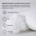 thumbnail image 2 of A1 Home Collections 20x20 Inch Square Throw Pillow Insert (Pack of 1), Hypoallergenic Down Alternative, Extra Filled Indoor Decorative Pillow, White, 2 of 7