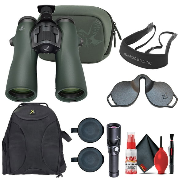 Swarovski 12x42 NL Pure Binoculars + Padded Backpack + Flashlight + Cleaning Kit