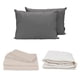 thumbnail image 1 of Juego de Sabanas Individual Basic Crema + Protector Ultra + Almohada 2-Pack, 1 of 7