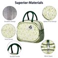 thumbnail image 4 of Lunch Bag Lunch Box for Women Reusable Insulated Lunch Cooler Bags,Large Capacity for Work Travel Picnic,Water-Resistant Green Daisy Lunch Tote Bag Gifts for Woman Mom Dark-green, 4 of 6