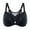 Black, variant on Women's Front Closure Bras Posture Full Coverage Plus Size Lace Underwire Unlined Bra