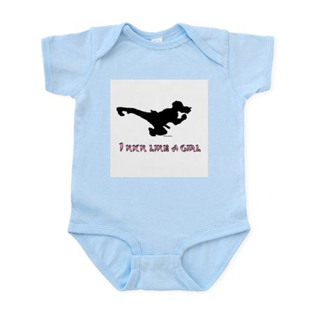 

CafePress - I Kick Like A Girl Infant Bodysuit - Baby Light Bodysuit Size Newborn - 24 Months