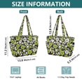 thumbnail image 4 of FORMRS Tote Bag for Women Quilted Large Capacity Travel Work Carry On Shoulder Handbag, Green Flower Pattern, 4 of 7
