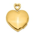 thumbnail image 3 of 14K Yellow Gold Charm Pendant Diamond 24 mm 25 24Mm Heart With Diamond Vintage Locket, 3 of 4
