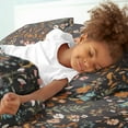 thumbnail image 3 of Sweet Jojo Designs Boho Floral Wildflower Black and Orange Girl King Size Sheet Set 4 Piece, 3 of 4