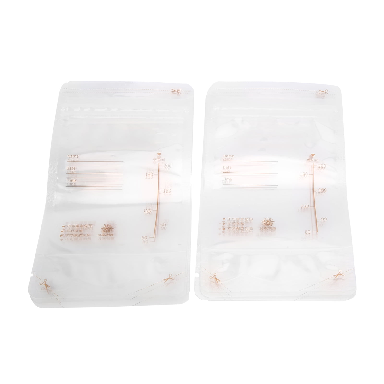 Milk Bags, Milk Storage Double Zipper  Breastmilk Storage Bags  Milk Bags Low Temperature Resistance  For  Milk Bags