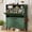 Dark Green, variant on Modern 2 Flip Drawer Shoe Cabinet with Hooks, Narrow Entryway Storage Organizer