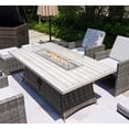 thumbnail image 5 of Ten Piece Outdoor Gray Wicker Multiple Chairs Seating Group Fire Pit Included With Cushions, 5 of 9