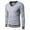 A01-Gray, variant on USNSM Men's T-Shirt Casual Fashion Cotton Plain Color Slim Fit Base Shirt V-Neck Long Sleeve Pullover Tees White M