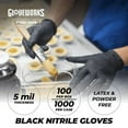 thumbnail image 4 of GLOVEWORKS Black Disposable Nitrile Industrial Gloves, 5 Mil, Latex & Powder-Free, Food-Safe, Textured, 4 of 7
