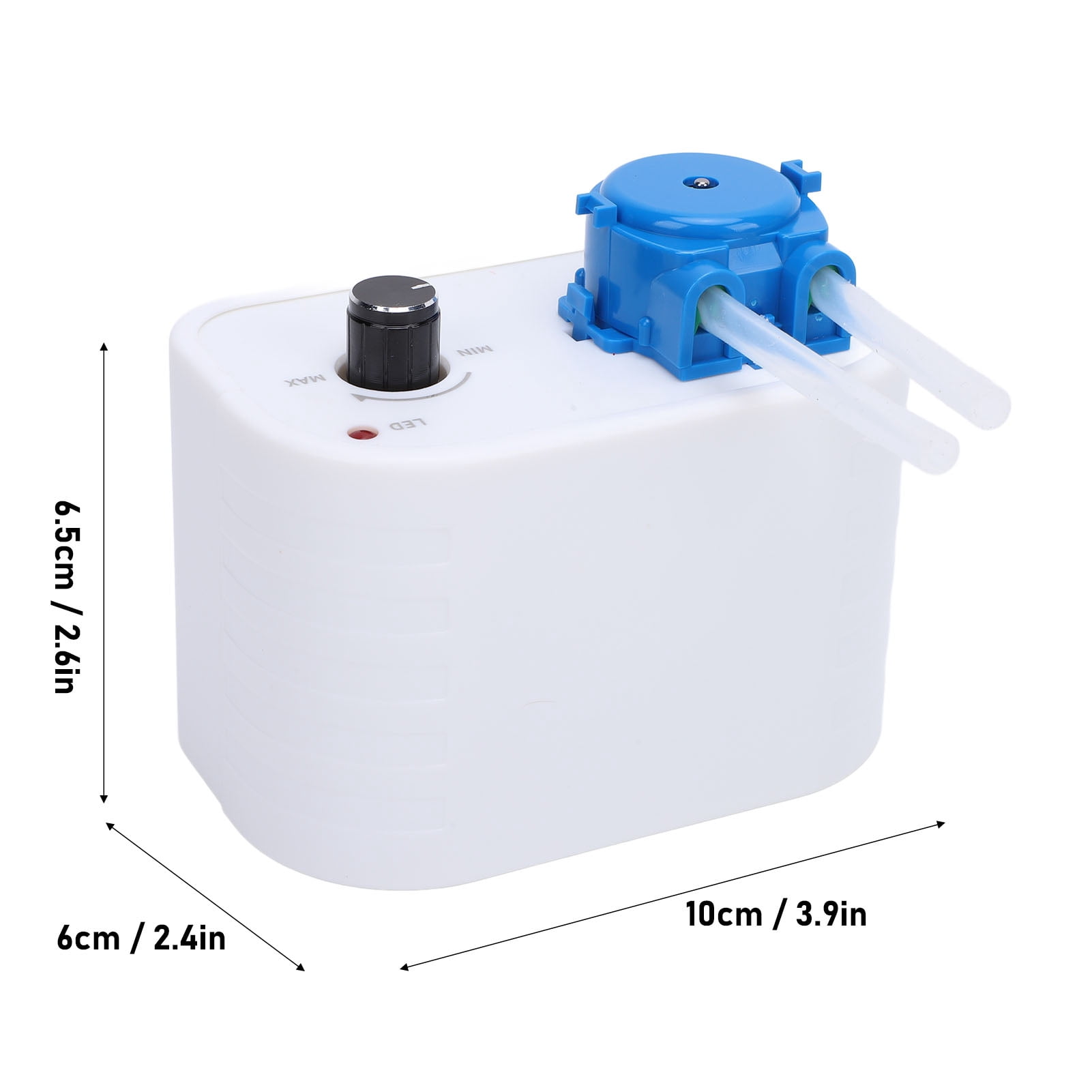 YAHHU Small Peristaltic Pump Adjustable Speed 12V Liquid Dosing Pump for Lab Scientific Research and Aquarium Use, Mini Peristaltic Liquid Pump with Variable Flow Rate (6.69 in / 17.00 cm)