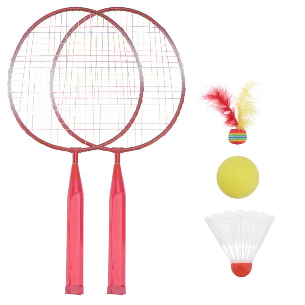 Raquetas de tenis de bádminton Juego de pelotas Niños Niños Deportes al aire libre Deportes entre padres e hijos Juego de deportes educativos Juguetes para niños Niños Niñas, rojo Namotu SM-262