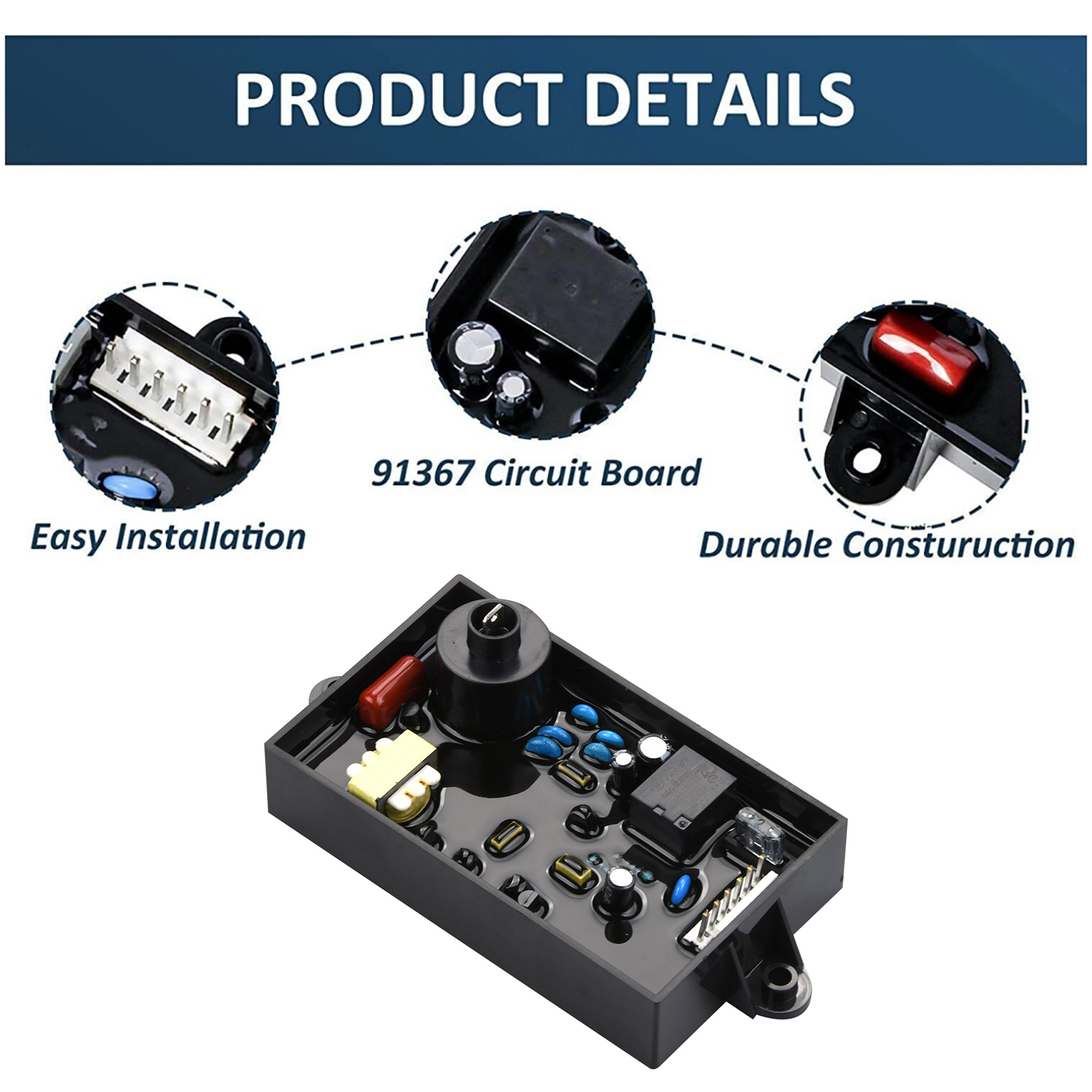 NATEFEMIN Black Water Heater Control Board for Atwood Models Voltage Spike Protection OE 91420 Rugged High Precision Factory Tested