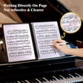 thumbnail image 6 of 5X Sheet Music Folder, 60 Pages, Sheet Music/Holder,Fits Letter Size A4, Writable & Detachable Choir Folder (Black), 6 of 8