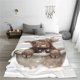 thumbnail image 5 of Fotbe Cute Cow Bath Manta de Franela Acolchonada con Estampado, Súper Suave y Esponjosa, Extra Grande para Sofá, Cama, Uso Todo el Año-50"x40", 5 of 7