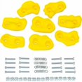 thumbnail image 1 of Swing Set Stuff Small Textured Rock Holds (Yellow) With Sss Logo Sticker (Set Of 8), 1 of 2