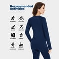 thumbnail image 2 of Woolcano Women’s 100% Merino Wool Base Layer Set Lightweight Thermal Underwear for Ski Winter Outdoor, 2 of 6