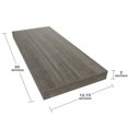 thumbnail image 4 of JPND 30 inch Wooden Floating Wall Shelf with Invisible Brackets Set of 3, for Bedroom/Bathroom/Living Room and Kitchen Storage,Gray, 4 of 8