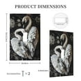 thumbnail image 3 of Haiem Elegant Swans Black Background Pattern Decorative Wall Plates, 1-Gang 5.0" x3.0", Unbreakable Thermoplastic Faceplate Cover for Decorator Receptacle Outlet & Switch-Style T, 3 of 6