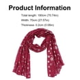 thumbnail image 2 of BESTYASH 1Pc Red Rectangular Silk Christmas Scarf Women Neckwear Shawl Design Polyester Winter Season, 2 of 8