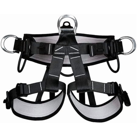 Heavy Duty Climbing Belt Half Body Fall Arrest Safety Harness with Magnesium Alloy Connector for Rock Climbing Fire Rescue Tree Work Rappelling