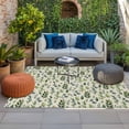 thumbnail image 2 of Green Leaves Outdoor Rug for Patio/Deck/Porch, Non-Slip Large Area Rug 3 x 5 Ft, Pastoral Rustic Botanical Plant Beige Indoor Outdoor Rugs Washable Area Rugs, Reversible Camping Rug Carpet Runner, 2 of 8