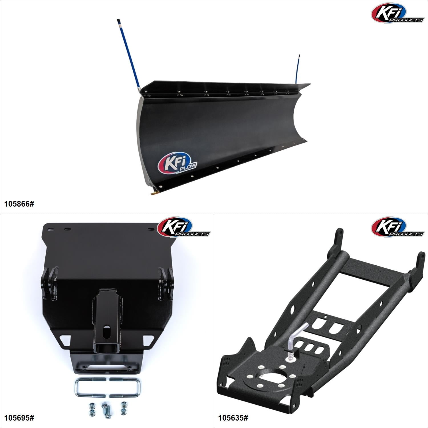 KFIProducts UTV Plow Kit 66'', Yamaha Wolverine X2 RSpec 2019 Black KK00002400_6 Walmart