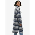 thumbnail image 2 of Ellos Women's Plus Size Wool Blend Long Shirt Jacket Oversized Shacket, 2 of 4
