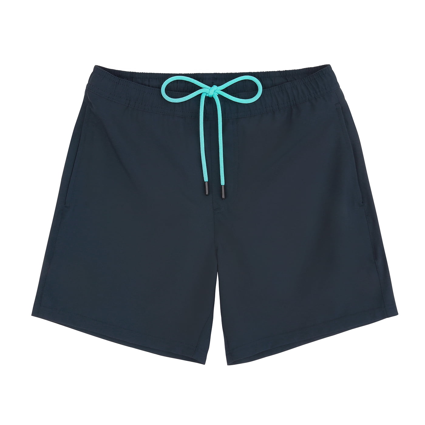 LRD Men's Swim Trunks with Compression Liner 7 Inch Inseam Navy Blue / Neon Tropics M