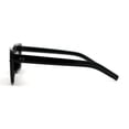 thumbnail image 3 of Womens Mod Rectangle Plastic Retro Sunglasses Black Smoke, 3 of 4
