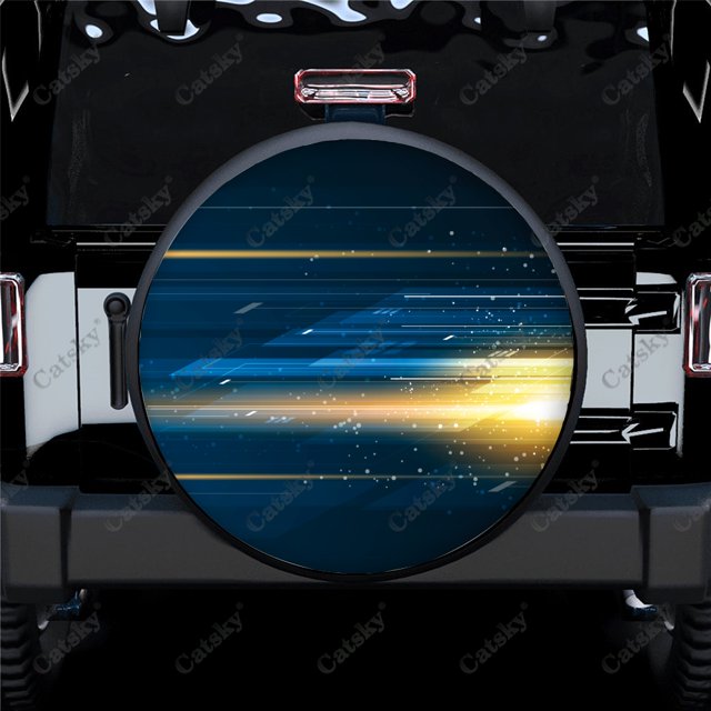 Abstract Minimalistic 3D Polyester Universal Spare Wheel Tire Cover Custom Tire-Covers for Trailer RV SUV Truck Camper