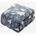 thumbnail image 2 of Luxury Velvet Touch Ultra Plush Christmas Blanket |Soft, Warm, Cozy|Holiday Printed Fleece Throw/Blanket-50 x 60inch, 50 x 60, Christmas Tree, 2 of 4