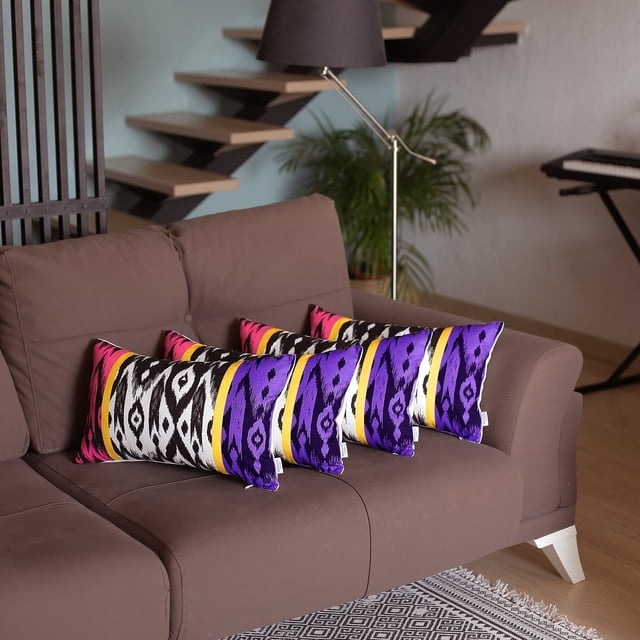 Housse de Coussin Lombaire Décorative Ikat (Ensemble de 4)
