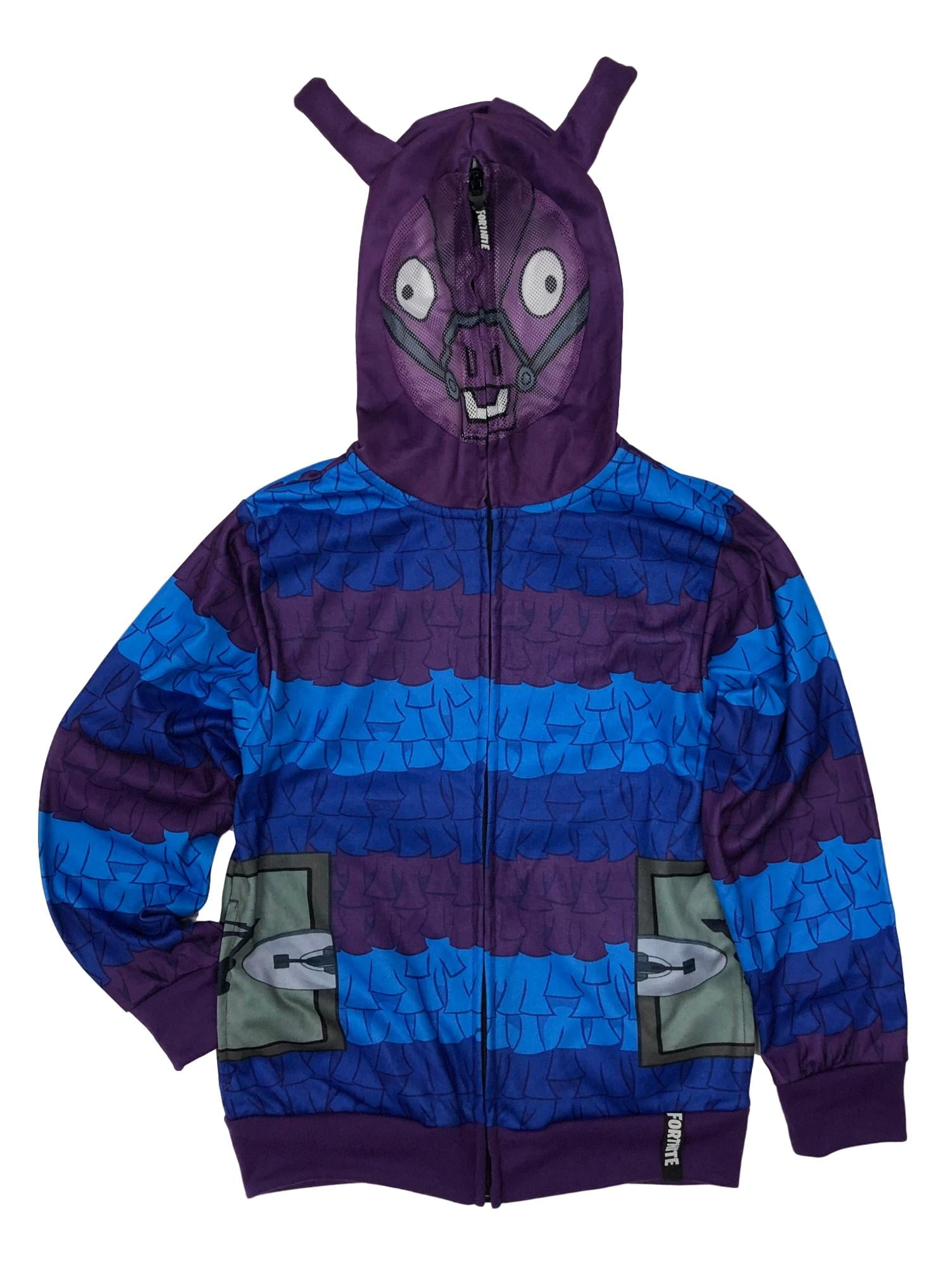 Fortnite Boys Purple & Blue Loot Llama Hoodie Zip Front Sweatshirt 18/20 - Walmart.com