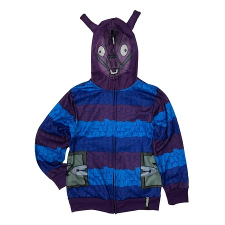 Fortnite Fortnite Boys Purple Blue Loot Llama Cosplay Hoodie Zip Front Sweatshirt 18 20 Walmart Com Walmart Com - fortnite llama hoodie roblox