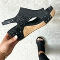 thumbnail image 4 of Mostsola Summer Dressy Wedge Sandals for Women Casual Cork Platform Slingback Open Toe Sandals, 4 of 9