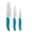 Blue/White, variant on Kyocera Advanced Ceramic Revolution 3 Piece Knife Set with 5.5" Santoku, 4. 5" Utility and 3" Paring Knife, Black/White