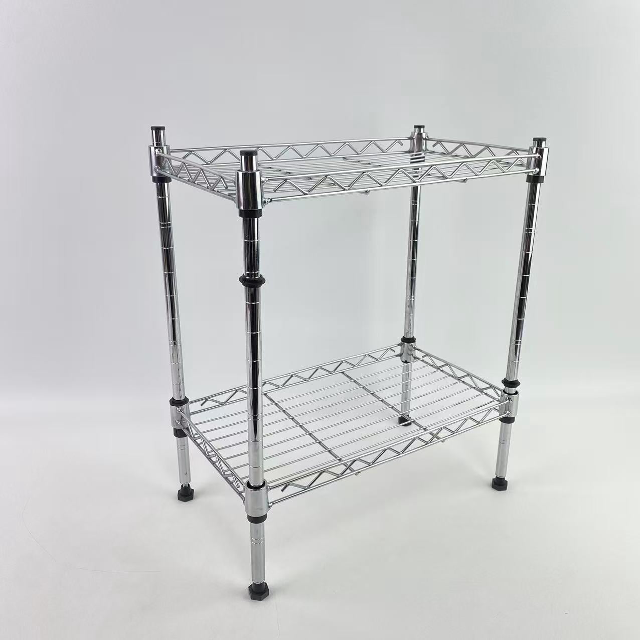 Lasu Storage racks,2 Tier Shelving Unit, Metal Storage Shelves, 400 lbs Capacity per Shelf, 1200 lbs Total, Durable Heavy Duty Shelf, Easy Assembly for Kitchen, Garage, Plant, 35.8"L x 17.7"W x 19.6"