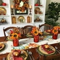 thumbnail image 4 of Fall Table Runner Pumpkin Cotton Linen Table Runners 36 inches, Farmhouse Autumn Sunflower Table Cloth Dresser Scarves, Thanksgiving Kitchen Dining Table Decorations for Home Party Holiday, 4 of 6