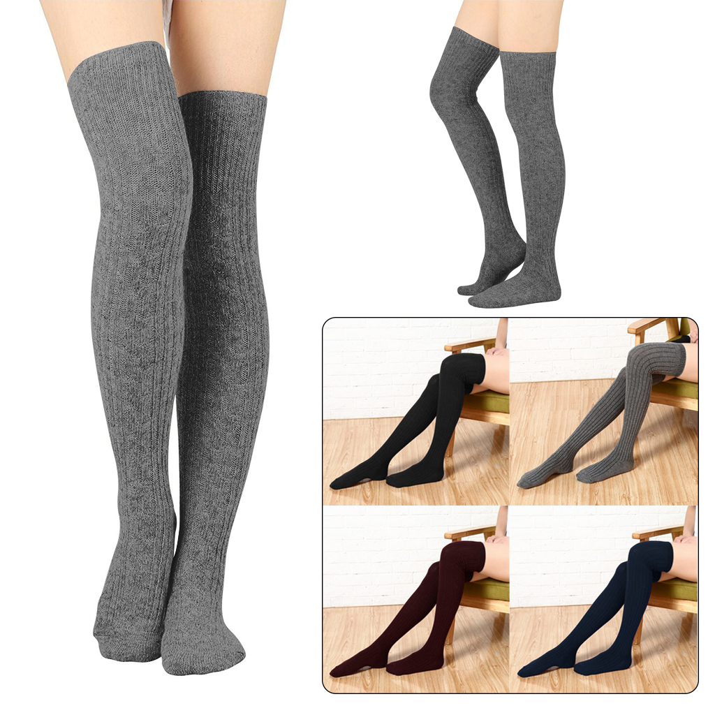 Deago Women Thigh High Socks Over the Knee Leg Warmer Tall Long Boot ...