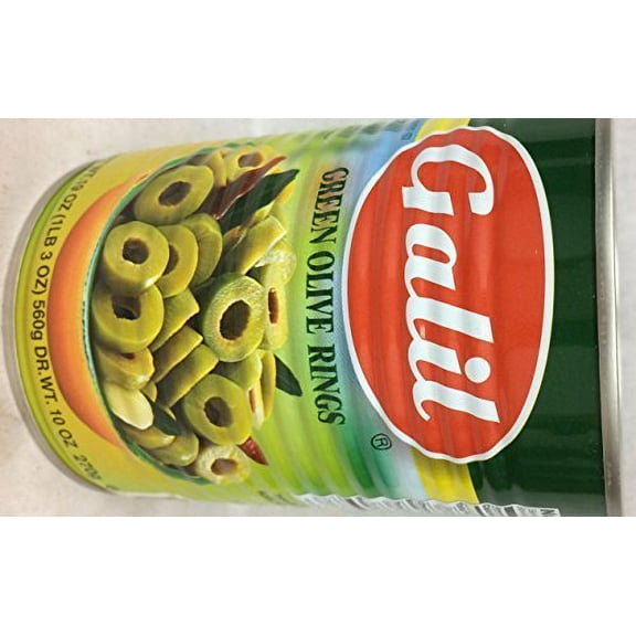 Galil Green Olive Rings 19 Oz. Kosher For Passover Pack Of 6